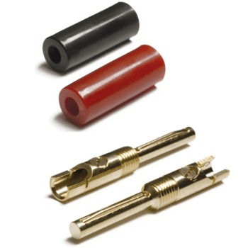 Gold plated 4mm Banana plug, solder bucket & screw fix Gold plated 4mm Banana plug, solder bucket & screw fix