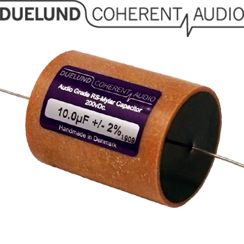 RSM-110: 10uF 200Vdc Duelund RS Mylar Capacitors RSM-110: 10uF 200Vdc Duelund RS Mylar Capacitors