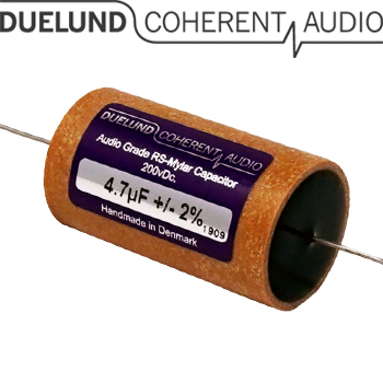RSM-070: 4.7uF 200Vdc Duelund RS Mylar Capacitors RSM-070: 4.7uF 200Vdc Duelund RS Mylar Capacitors
