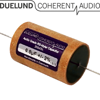 RSM-090: 6.8uF 200Vdc Duelund RS Mylar Capacitors RSM-090: 6.8uF 200Vdc Duelund RS Mylar Capacitors