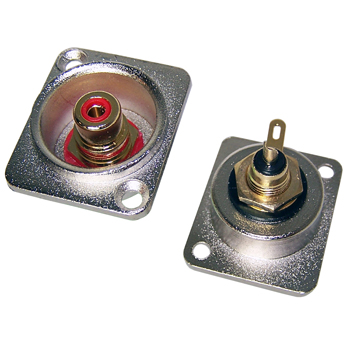 Insulated RCA socket in XLR housing (pair) Insulated RCA socket in XLR housing (pair)