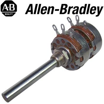 Allen Bradley Type J Stereo Potentiometers - long shaft Allen Bradley Type J Stereo Potentiometers - long shaft
