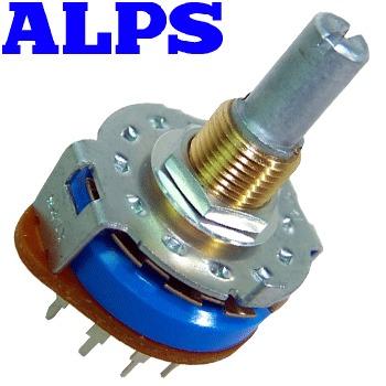 ALPS 2 pole 6 way, shorting selector switch, SRRM262400 ALPS 2 pole 6 way, shorting selector switch, SRRM262400