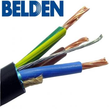Closeup view of Belden 19364 mains cable Closeup view of Belden 19364 mains cable
