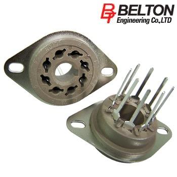 VT8-PT: Belton Octal chassis mount valve base, with extended PCB pins VT8-PT: Belton Octal chassis mount valve base, with extended PCB pins