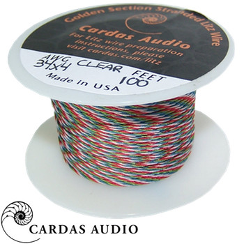 34 AWG Cardas Clear Tonearm Wire - x4 conductor braid 34 AWG Cardas Clear Tonearm Wire - x4 conductor braid