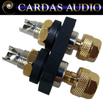 Cardas CCGR-FS short Rhodium / silver plate binding posts Cardas CCGR-FS short Rhodium / silver plate binding posts