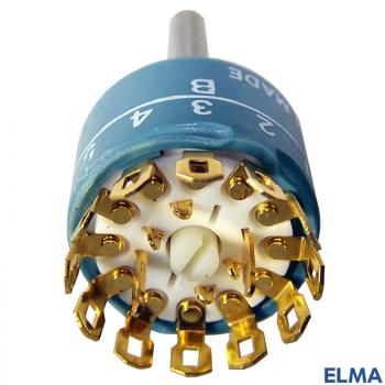 Elma 2 pole 6 way selector switch, 01-1264 rear view Elma 2 pole 6 way selector switch, 01-1264 rear view