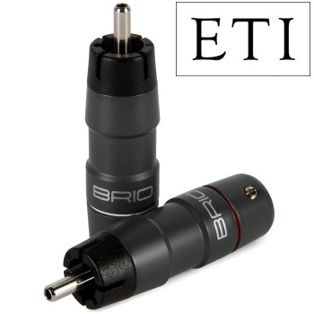 ETI Research Brio RCA Plug, Rhodium Plated ETI Research Brio RCA Plug, Rhodium Plated