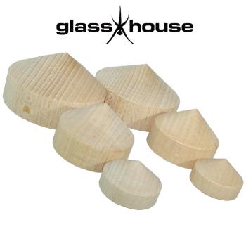 Glasshouse Large Wooden Cone Feet Glasshouse Large Wooden Cone Feet