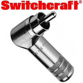 Switchcraft silver phono plug (right angled) Switchcraft silver phono plug (right angled)