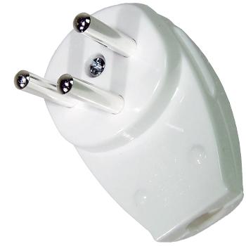 Israeli mains plug silver plated Israeli mains plug silver plated