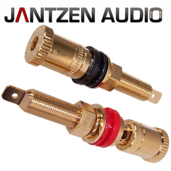 012-0210 Jantzen Binding Post M9 / 26mm Pair, Gold plated, red / black 012-0210 Jantzen Binding Post M9 / 26mm Pair, Gold plated, red / black