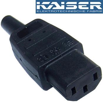 Kaiser IEC plug, Silver Plated Kaiser IEC plug, Silver Plated
