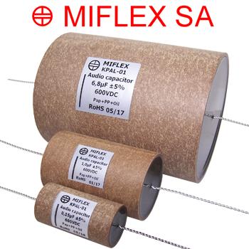 Miflex KPAL-01 Aluminium Foil Paper / Polypropylene in Oil Capacitors Miflex KPAL-01 Aluminium Foil Paper / Polypropylene in Oil Capacitors