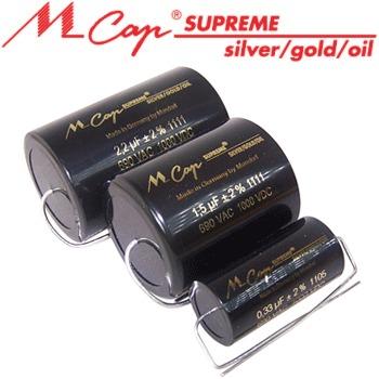 Mundorf MCap Supreme Silver Gold Oil Capacitors Mundorf MCap Supreme Silver Gold Oil Capacitors