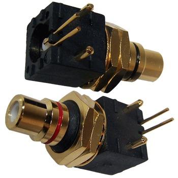 Low cost high quality Right angled gold plated RCA sockets Low cost high quality Right angled gold plated RCA sockets