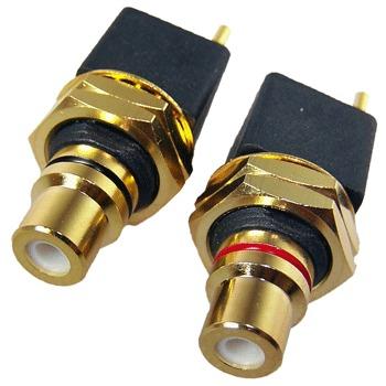Low cost high quality straight gold plated RCA sockets Low cost high quality straight gold plated RCA sockets