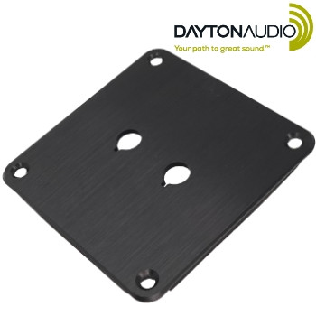 PE-091-602 Dayton Audio binding post plate, black anodised finish, 2 holes PE-091-602 Dayton Audio binding post plate, black anodised finish, 2 holes