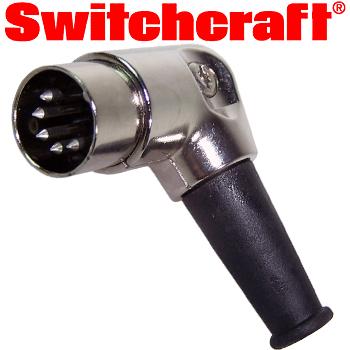 Switchcraft Shielded Right Angle 5-pin Din Plug - Naim type Switchcraft Shielded Right Angle 5-pin Din Plug - Naim type
