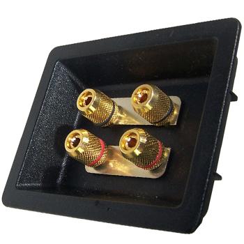 Speaker Cup Gold Plated Bi Wire Terminals Speaker Cup Gold Plated Bi Wire Terminals