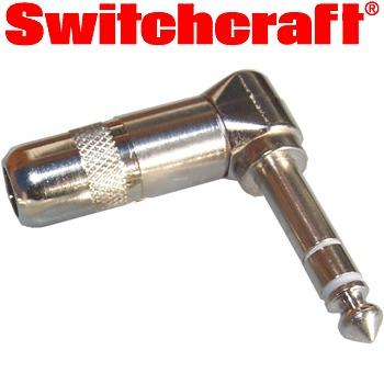 Switchcraft 1/4 inch Stereo Right Angle Jack Plug Switchcraft 1/4 inch Stereo Right Angle Jack Plug