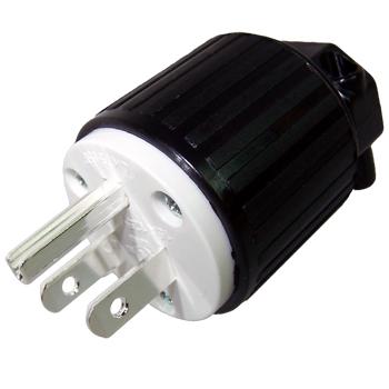 NEMA USA 5-15P AC plug, silver plated NEMA USA 5-15P AC plug, silver plated