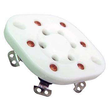 Ceramic UX6, 6 pin, Chassis mount base Ceramic UX6, 6 pin, Chassis mount base