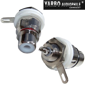 Yarbo Rhodium and Platinum plated RCA socket (pair) Yarbo Rhodium and Platinum plated RCA socket (pair)